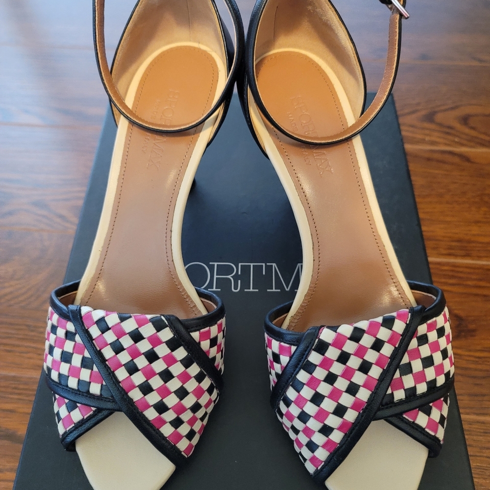 Sportmax Molo Woven Leather Sandals size 36